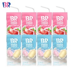 배스킨라빈스 멸균우유 190ml 스트로베리4개+이상한나라솜사탕4개 (총8개), 단품