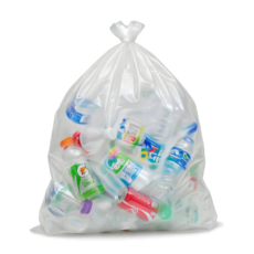 다패킹 튼튼한 재활용 분리수거 평판 투명 비닐봉투, 50개, 50L