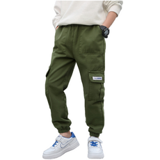 男童縮口長褲春秋季新款工裝長褲中大童休閑長褲大童收褲腳長褲兒童褲子男童長褲