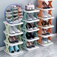 쌍문상회 지금 필요한 6단 현관 간편신발장 신발장 슈즈렉 신발정리홀더 4단 슈즈홀더 슈즈랙 신발보관 조립 미니신발장 신발정리대 신발장정리대 31872EA, 4단오렌지