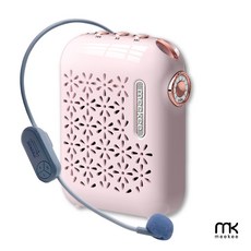 meekee K6-Sakura 2.4G 無線教學擴音機 20W 大功率 智慧降噪 藍牙 5.0, 櫻花粉, 1個