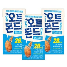 롯데칠성 오트몬드 저당 언스위트, 3개, 190ml