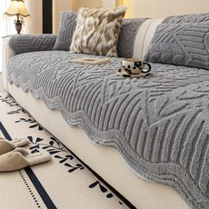 쇼파 커버 쇼파커버 라이트그레이 매트 리지-라이트블루, 1개, 윤링 이형 그