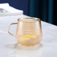 防爆玻璃冷水壺組 1500毫升 大容量 果汁壺 附4杯, 1個, 琥珀色鑽石杯一個400毫升, 琥珀色, 400毫升
