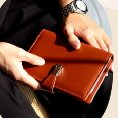 성공의 비즈니스 가죽 명함 카드 보관함, 브라운 150칸, 3단