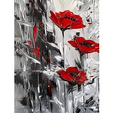 숫자 페인팅 유화 캔버스 꽃무늬 그림 캔버스에 직접 그리는 공예품 벽걸이 홈데코, 9. C4
