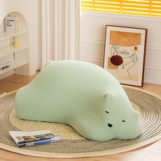 용 게으른 곰 동물 모양 좌식 소파 거실 인테리어 의자, 그린