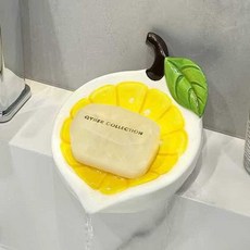 레몬 모양 비누 보관함 욕실 인테리어 비누 홀더, 1개, B