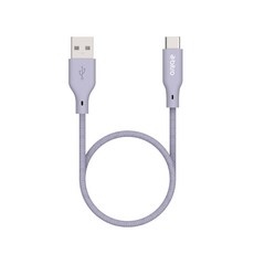 bitro USB-A to Type-C 編織充電線 1.2M/2M 適用安卓蘋果手機 行動電源 台灣製造, 120cm, 冰河紫, 1個