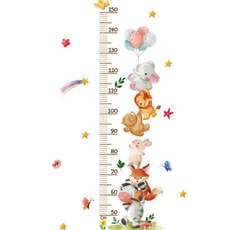 솔레르 쉽게떼지는 아기 키재기 벽 스티커 시트지, 색상혼합