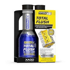 탄소 방지 효과가 있는 XADO 엔진 오일 시스템 클리너 - 오염 및 슬러지 제거 ATOMEX 토탈 플러시 리바이벌라이저(병 250ml), 1개