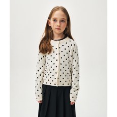 무신사 스탠다드 MUSINSA STANDARD KIDS 폴카 도트 라운드 넥 가디건 [아이보리] MKFWC3K04-IV 479939