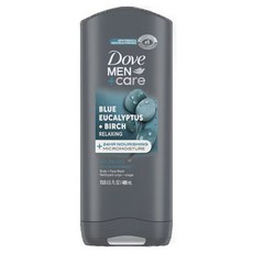 도브 멘+케어 블루 유칼립투스 + 버치 릴랙싱 바디 + 페이스 워시, 1개, 400ml