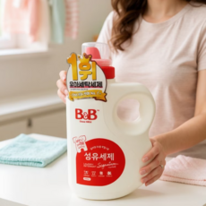[B&B] 유아세탁제 시그니처향 1위 피부자극 저자극 아기세제 본품1.5L+리필2.1L, 1개