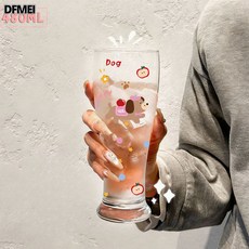 DFMEI 可樂杯扎啤杯大容量玻璃水杯家用啤酒杯女新款飲料果汁杯子, 1個