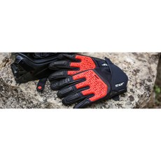 長野總代理 T.UR G-THREE 3D Gloves 防摔手套 指關節護具 輕量化 掌內滑塊, 黑紅,XL, 1個