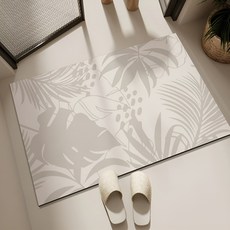 가구 규조류 흡수 속건 발매트, 1개, 스퀘어화이트