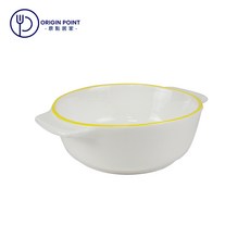 ZERO原點 雙耳陶瓷兒童碗 300mL 湯碗, 1個