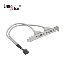 랜스타 USB2.0 판넬 마운트 케이블 2PORT, 선택없음