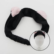 세안헤어밴드 블랙 샤워머리띠 세수밴드