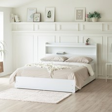 하포스 E0 3단 멀티 서랍 침대 프레임 S SS D Q (LED헤드 매트포함 지정일설치), 미니피스3단+유니티 헤드 (화이트) 리즌 23 파워본넬