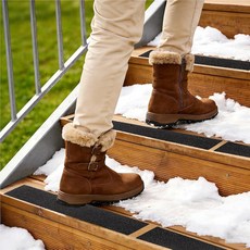 AkiiGer Outdoor Stair Treads Non Slip 8 Pack 15.2\" x 3.7\" Heavy Duty Anti-Slip Decking Strips for, AkiiGer Outdoor Stair Treads N