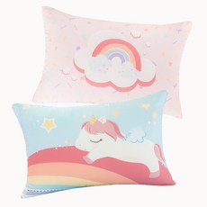 알러지케어 캐릭터 누빔 키즈베개커버 All Season 엘리 (유니콘) 40x60cm, 단품