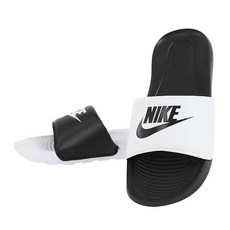 NIKE 不對稱顏色拖鞋, 240, 黑+白