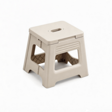 할라크 휴대용 간이 접이식 폴딩 미니 플라스틱 의자, 1개, 아이보리S사이즈