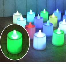초듀 칼라 LED 캔들 컬러점멸