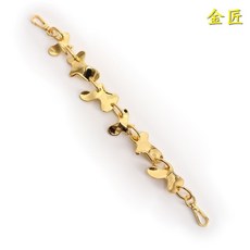設計感蝴蝶金屬包包鏈條掛件 - 腋下包裝飾改造短鏈配件, 金色