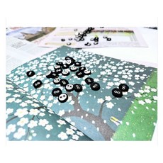 [5+5]돼지코 싸개단추 단추 의류부자재 수선 악세사리 리폼 헤어핀, 10개, 검정