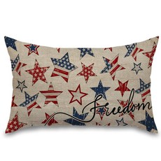 [ 1243942 ] FUYUCHEN 7월 4일 자유 장식용 쿠션 커버 30.5 x 50.8cm(12 20인치) 미국 별 줄무늬 애국 독립 현충일 베개 소파 가정 농가