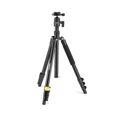 내셔널 지오그래픽 여행 삼각대 키트 90 칼럼 5-섹션 다리 탄소 섬유 캐논 니콘 DSLR 트위스트 잠금 360도 볼 헤드 퀵 릴리스 플레이트 8KG 적재 용량 및 휴대용 가방, Alu 4 Sec, Alu 4 Sec