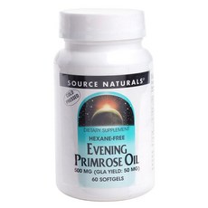 SOURCE NATURALS 無糖月見草由軟膠囊 500mg 無麩質, 1個, 60 件