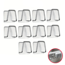 라노브 주방 벽면 정리용 무타공 수세미 거치대, 10개, 실버