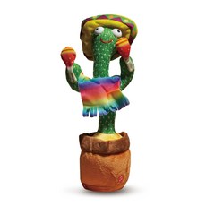 토이토 춤추는 선인장 해바라기 색소폰 인형 말하는 꽃 동물, 1개, 멕시칸 선인장A, 34cm