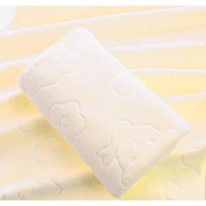 小熊超細纖維壓花浴巾, 印花浴巾 (黃色) OPP袋包裝, 1個