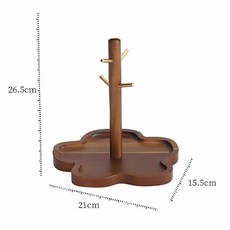 玄關實木鑰匙收納架：門口創意置物擺件，進門掛鑰匙收納盒，限時特惠中, JM004【相思木+黃銅】, 1個
