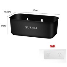 304 스테인레스 스틸 싱크 스트레이너 바구니 싱크 필터 드레인 과일 야채 배수구 필터 남은 수프 쓰레기, 1개, 01 L Black