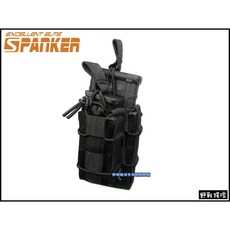 野戰搖滾-生存遊戲 SPANKER TACO 手槍步槍快拔彈匣袋 M4可用, 黑色, 1個