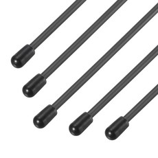 uxcell 320mm 플라스틱 보호 안테나 튜브 RC 자동차 보트 드론 수신기용 캡이 있는 튜브(녹색 5개), Black