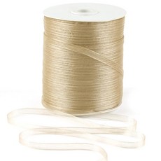 MAYREEL 0.6cm(1/4인치) 버건디 시어 오간자 리본 얇은 와인 레드 리본 공예용 행잉 태그 초대장 웨딩 샤워 파티 선물 포장 452.7m(500야드), 샴페인 골드