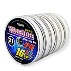 太平洋 POKEE 鈦級晶霸16X 龍膽石斑母線，高強度耐磨，16編織工藝，適用各種釣魚環境, 1個, 3號 / 100米