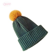 서락 폼폼 포근 니트 비니 유아용모자