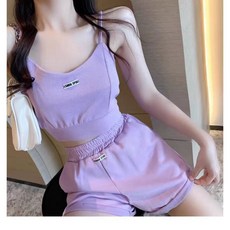 妃雪森 運動套裝 女 短褲兩件式 春夏 時尚 減齡 健身跑步瑜珈服