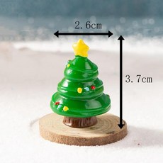 미니어처 인공 크리스마스 트리 랜드스케이프 미니 장식 파티 새해 홈용, 1개, 5. Dark Green round