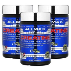 올맥스 크레아틴 파마슈티컬 그레이드 언플래버드 ALLMAX Creatine Pharmaceutical Grade Unflavored 100g, 3개