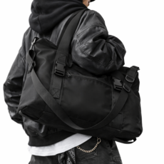 베르모어 대용량 크로스 노트북가방, 1개, 블랙