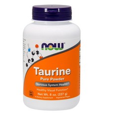 NOW 牛磺酸 純粉末 227克 營養補充品, 1個, 2028年, 227g